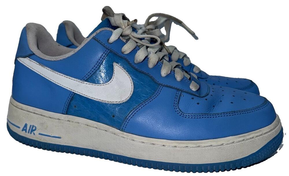 Nike Air Force 1 Low 2008 University Blue White Womens Size 8 315115-414